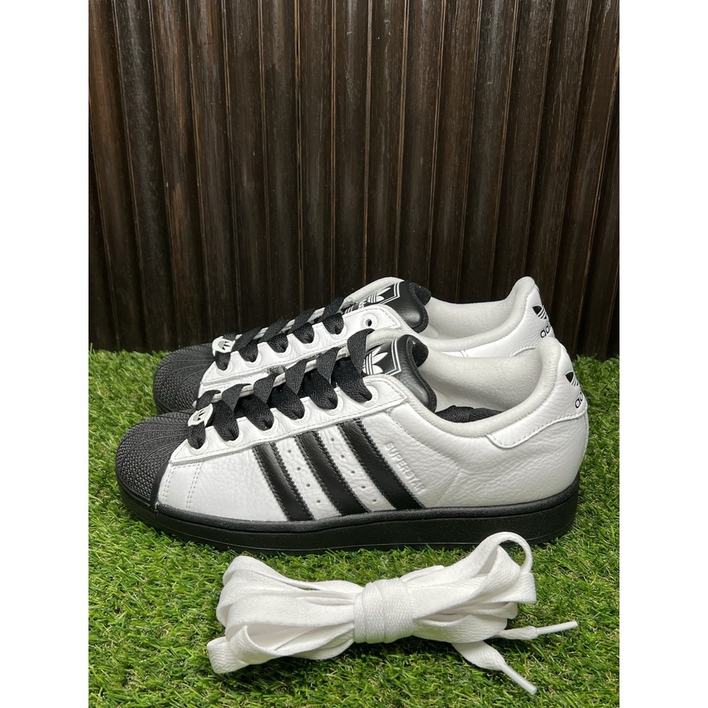 Mens Size 9.5 -adidas Originals Superstar II White Black Casual Shoes JI0124 NEW